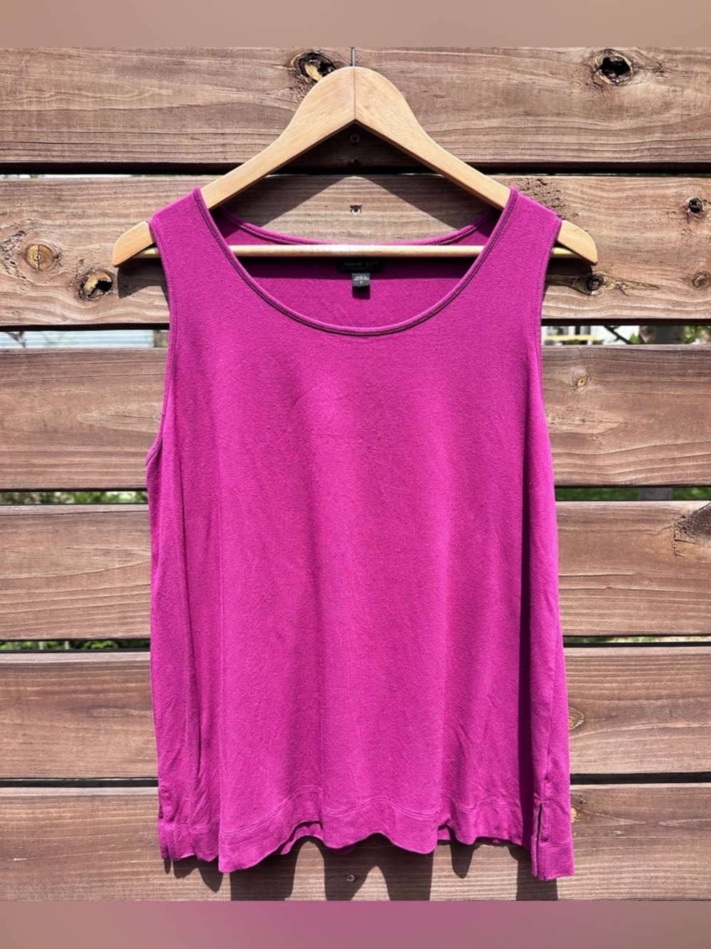 J. Jill Women’s Magenta Burgundy Sleeveless Flowy Relaxed Fit Tank Top